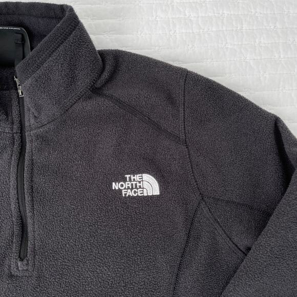 The North Face Women's Fleece Quarter Zip Jacket in Black / Charcoal Size M - Picture 3 of 9